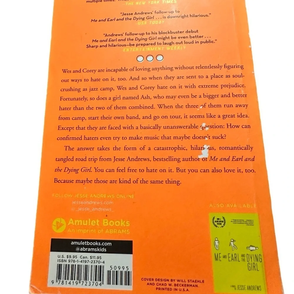 The Haters Novel by Jesse Andrews (Used - Fair Condition - Paperback)
